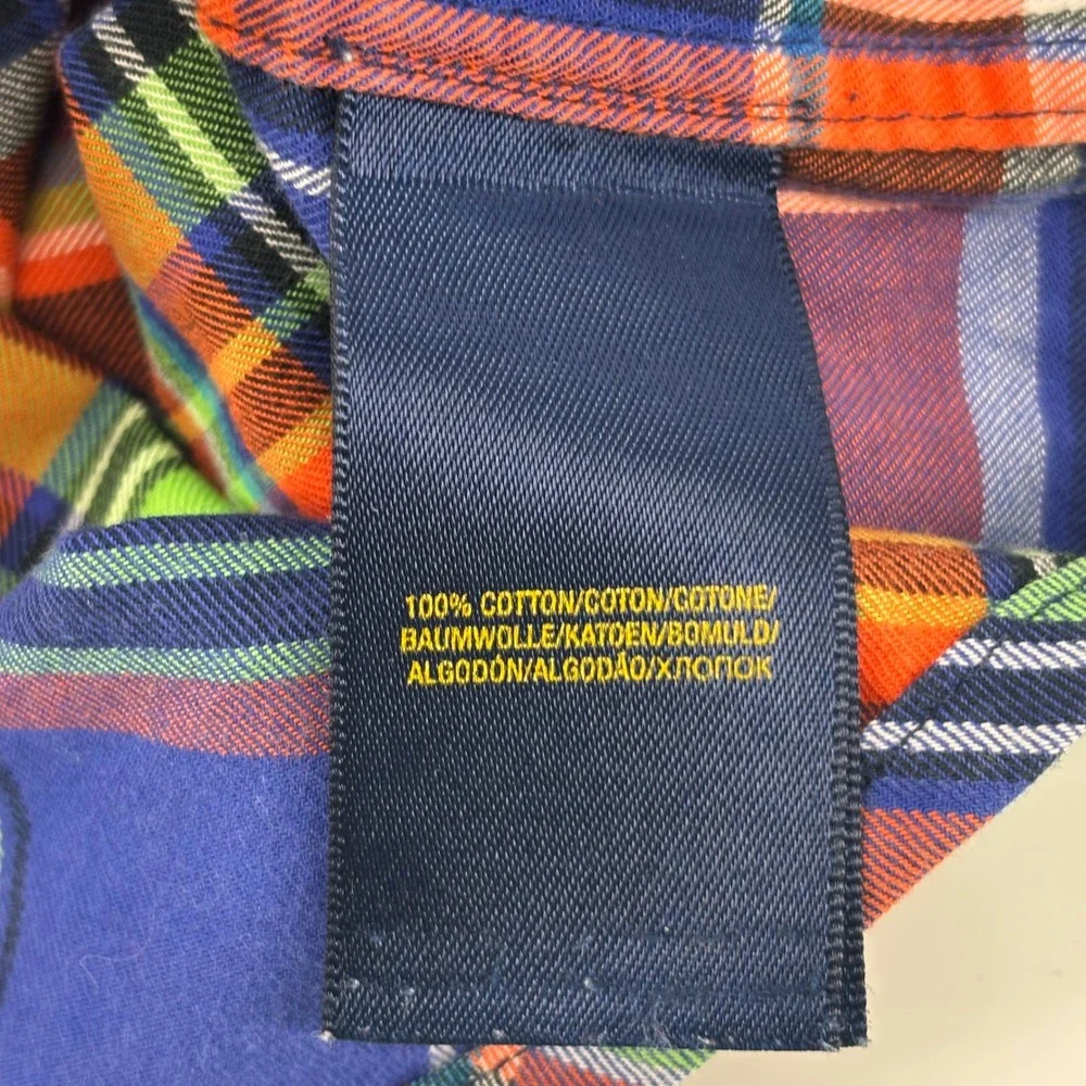 Ralph‎ Lauren 3T Kids Plaid Button Down Shirt Long Sleeve Cotton